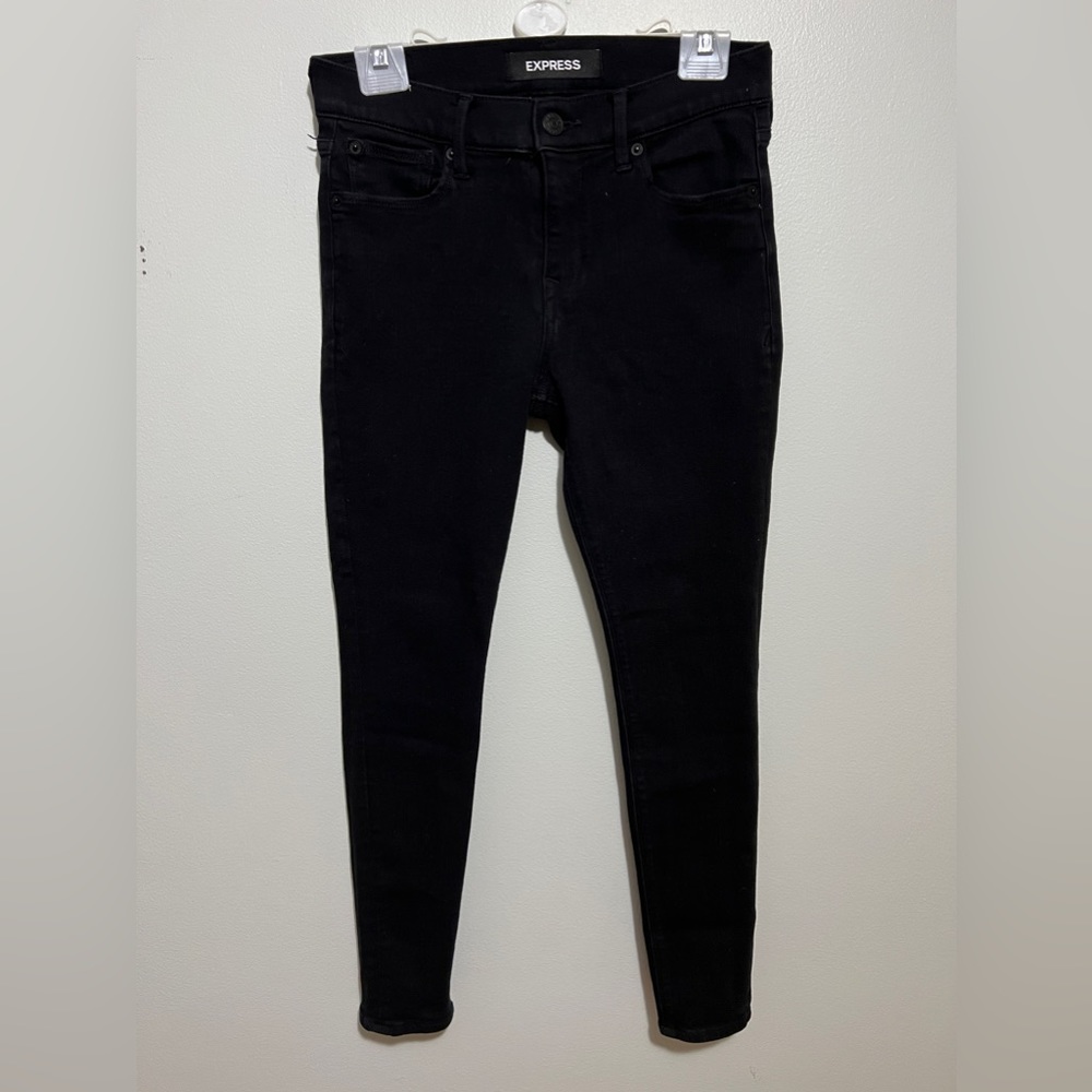 Express black mid-rise stretch jegging size 2.